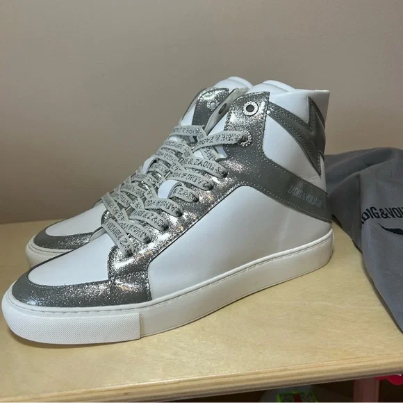 Zadig & Voltaire ZV1747 High Flash High-Top Sneakers size 9 women’s - Picture 10 of 14